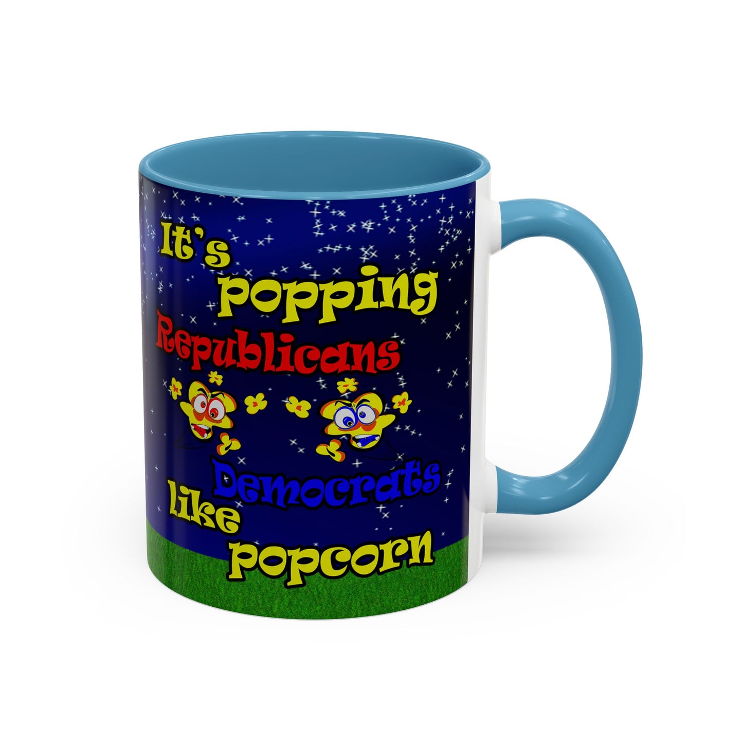 popping like popcorn - Accent Mug ('snoops' background)