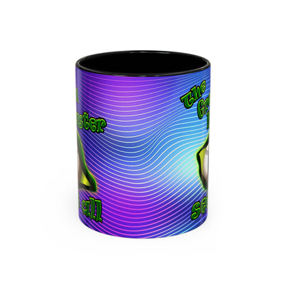green monster - Accent Mug (purple wave)