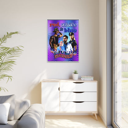 rw&b lives matter - framed canvas art (purple wave)
