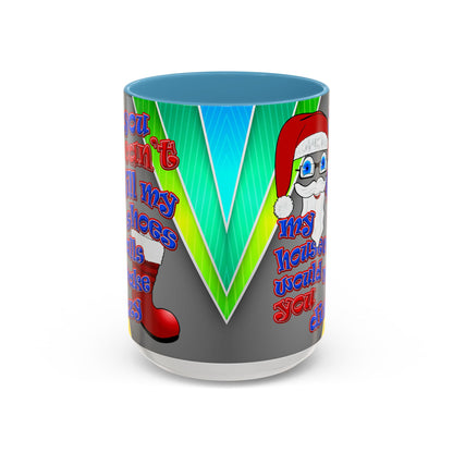 santa's shoes - Accent Mug (rainbow split)