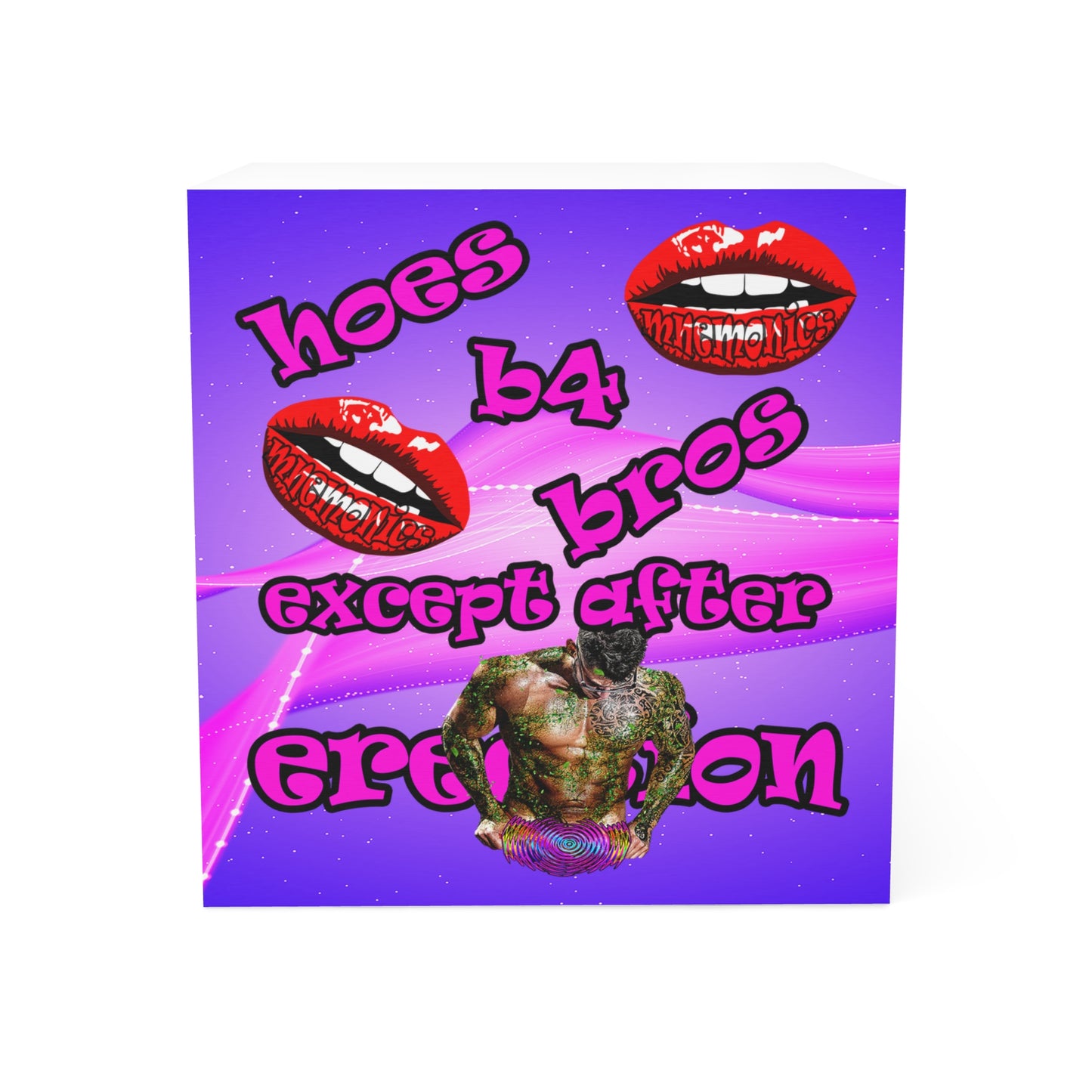 hoes b4 bros - note cube (purple-pink wave)