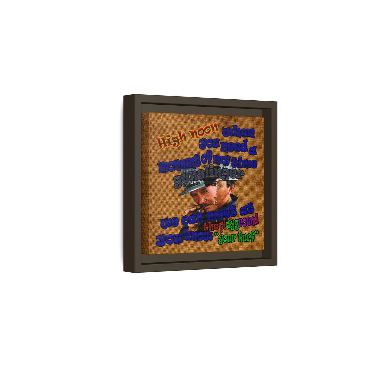 high noon - framed canvas art (brown papyrus)