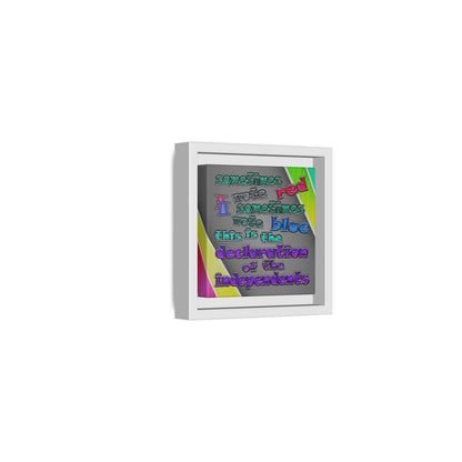 declaration of the independents - framed canvas art (rainbow split)