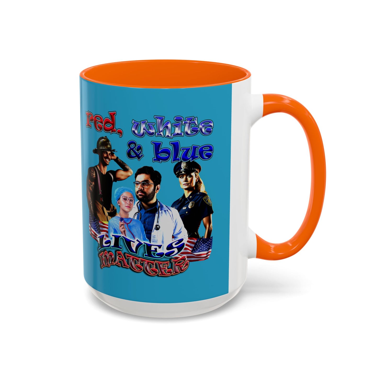 rw&b lives matter - Accent Mug (turquoise)