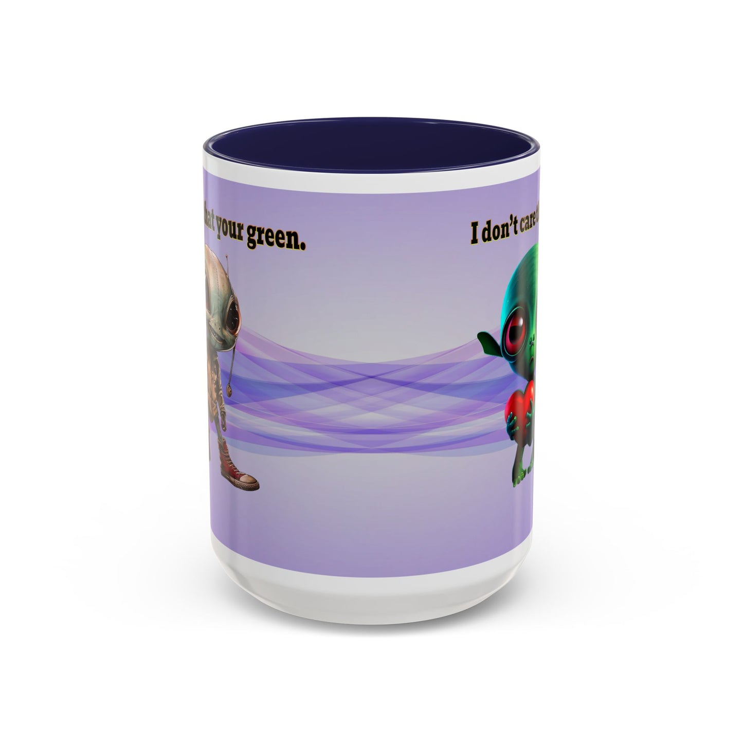 I don't care that your grey - Accent Mug (light blue-pink wave)