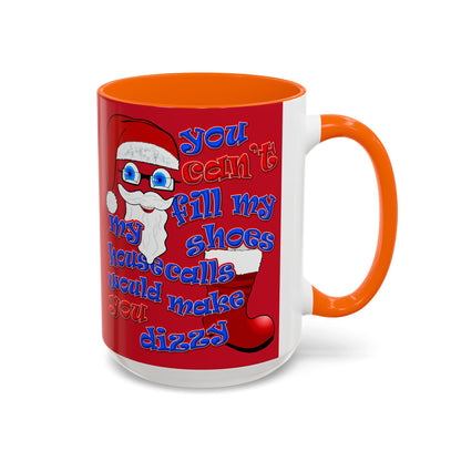 santa's shoes - Accent Mug (dark red)