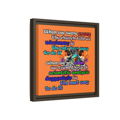 doggystyle - framed canvas art (crusta)