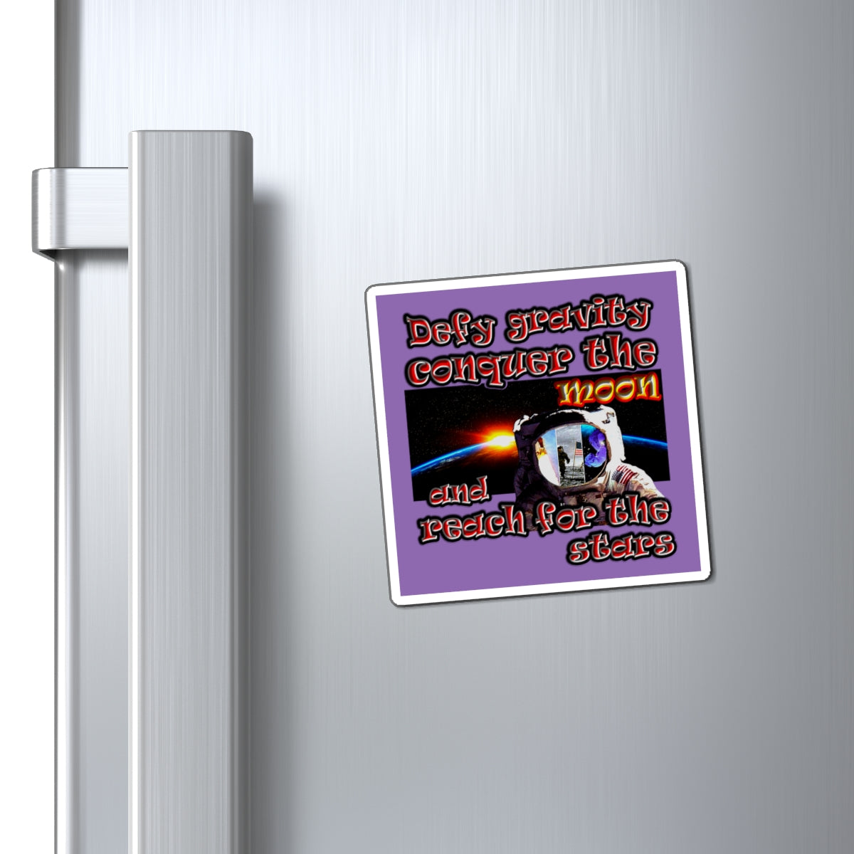 defy conquer reach - Magnets - (light purple)