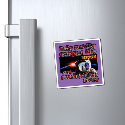 defy conquer reach - Magnets - (light purple)
