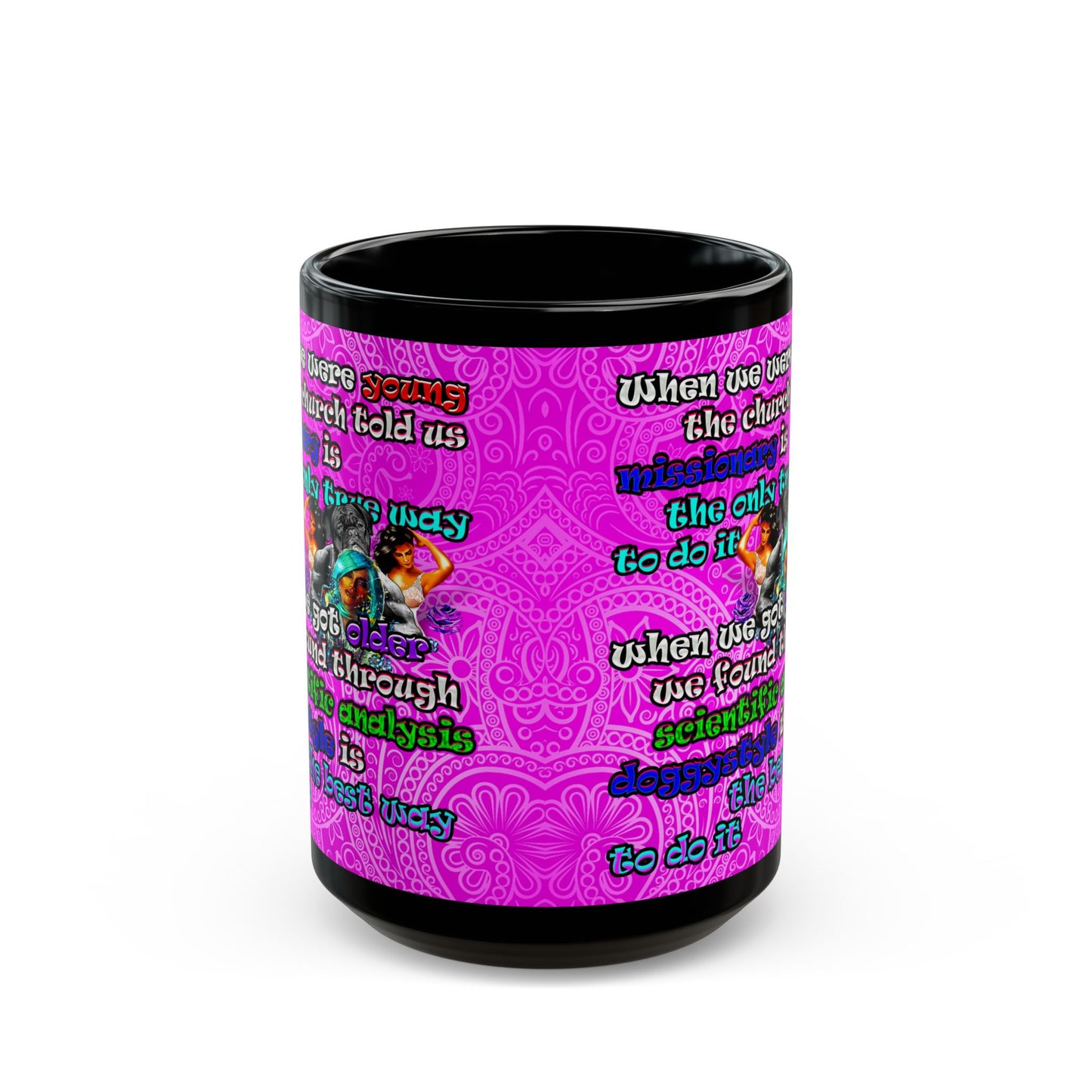 doggystyle - Black Mug (pink swirl)