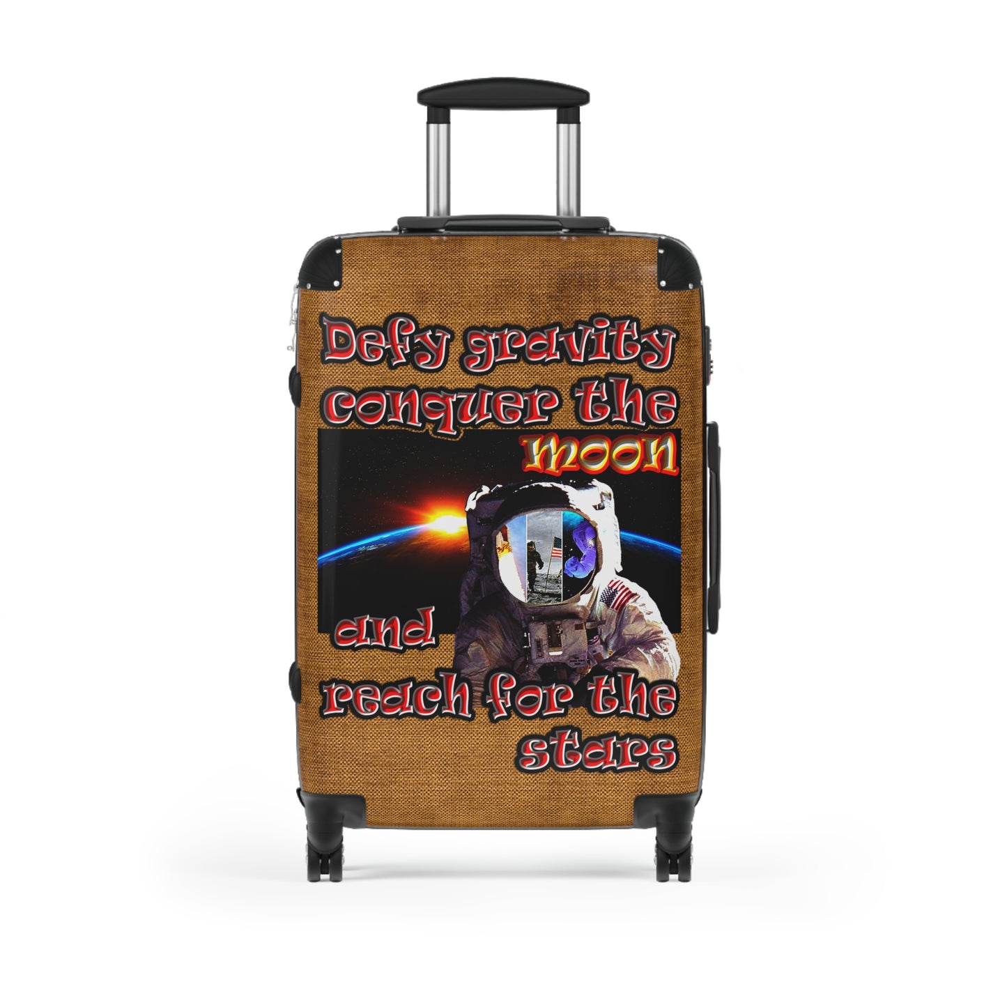 defy conquer reach - Suitcase (brown papyrus)