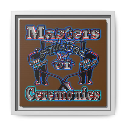 em cee squared - framed canvas art (brown)