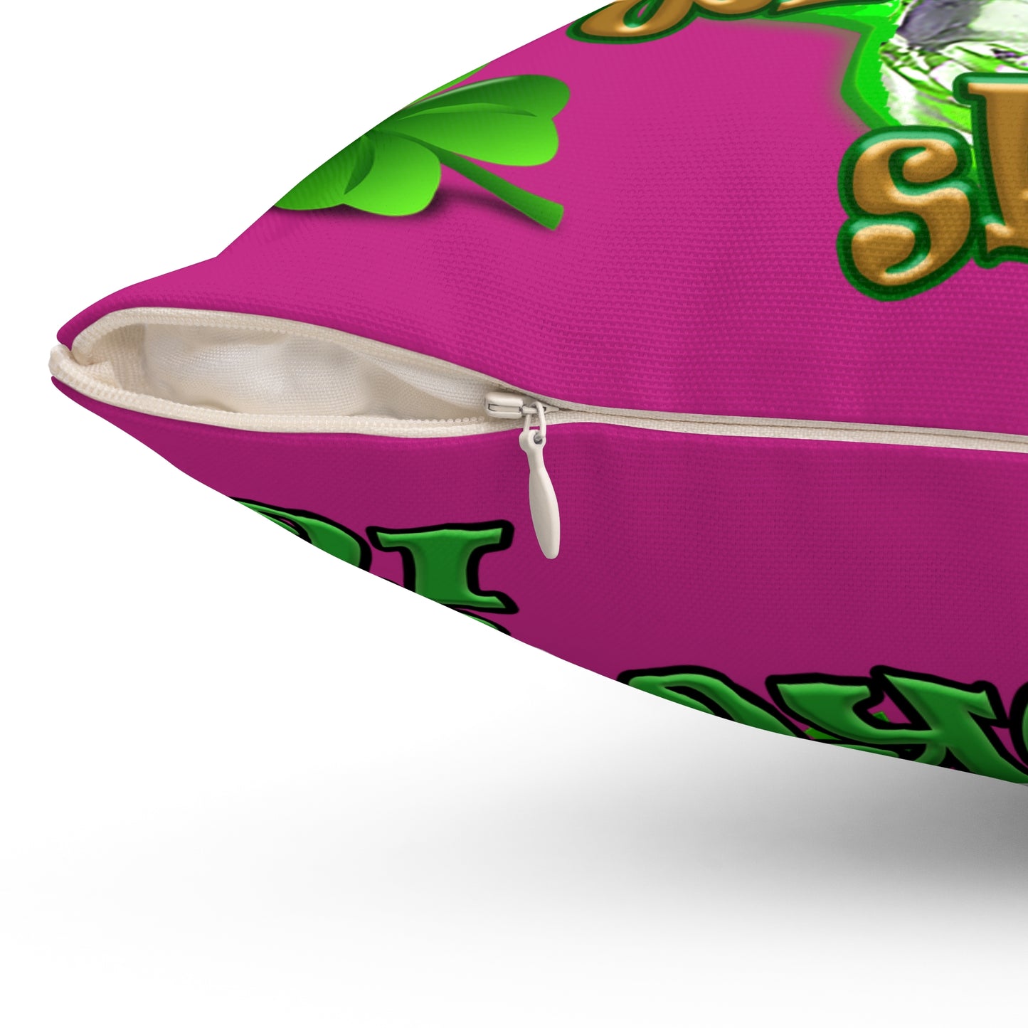 celtics logo - Spun Polyester Square Pillow - (pink)
