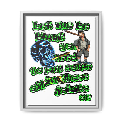og - framed canvas art (white)
