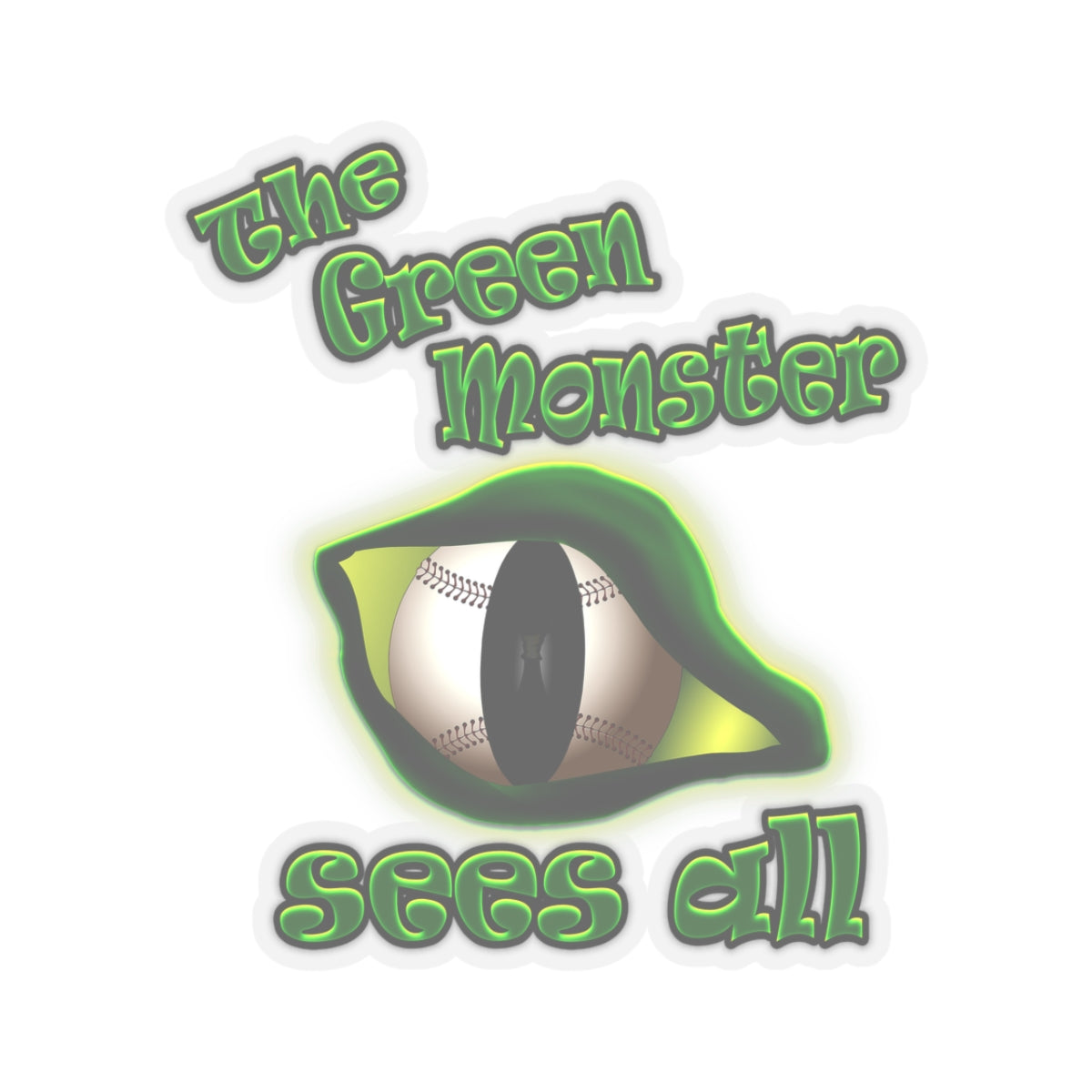 green monster - Kiss-Cut Stickers