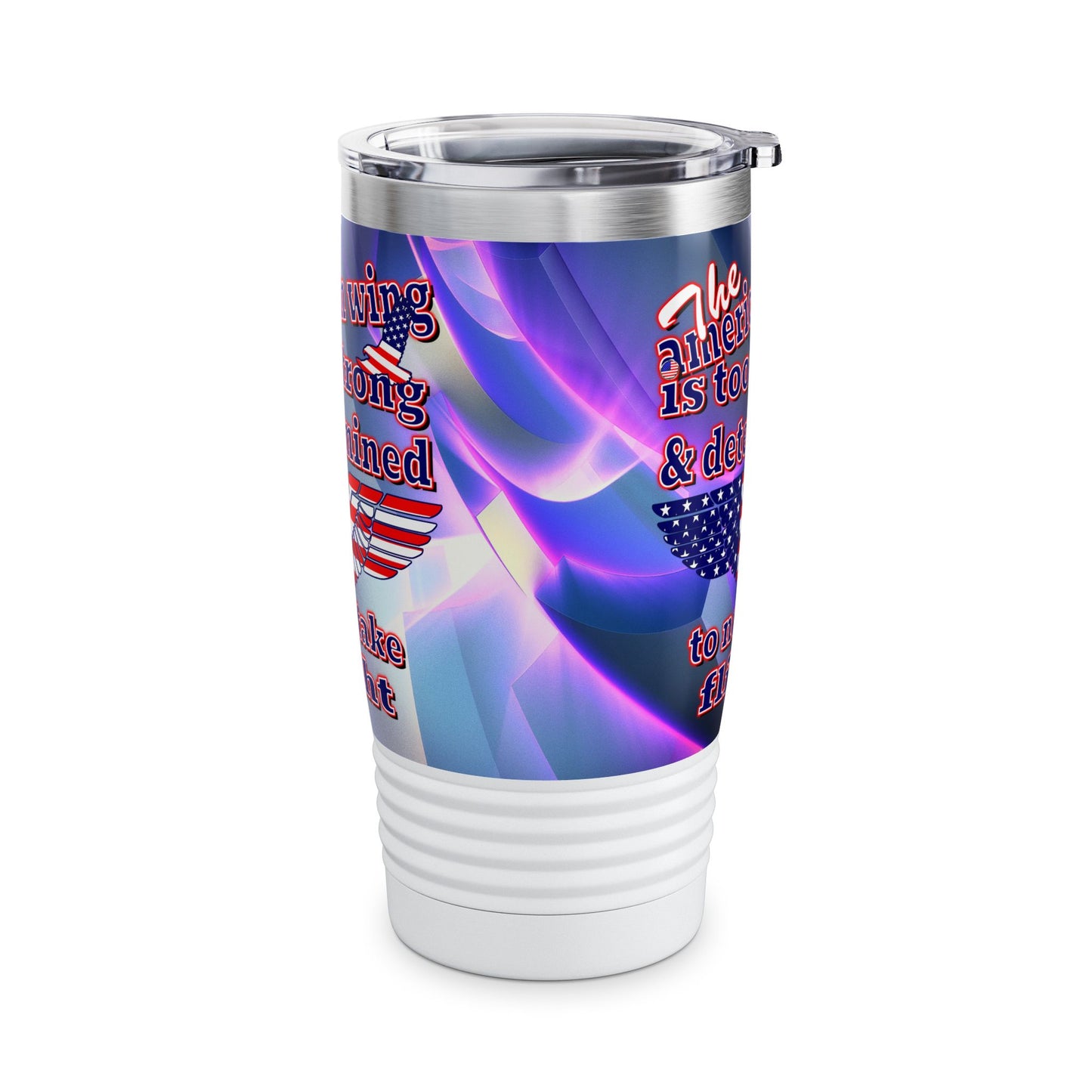 american wing - Ringneck Tumbler, 20oz (grey-pink wave)