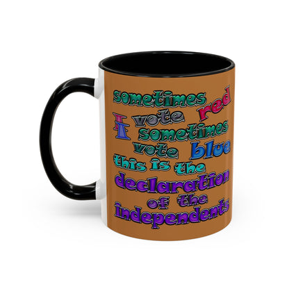 declaration of the independents - Accent Mug (light brown)