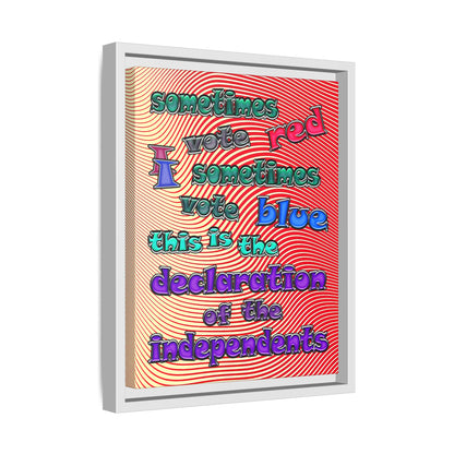 declaration of the independents - framed canvas art (yellow-orange wave)