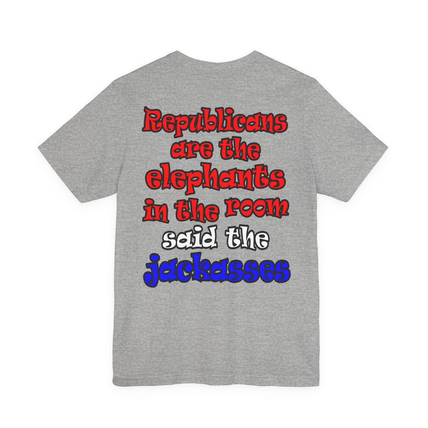 donkeys and elephants - Unisex Jersey Short Sleeve Tee