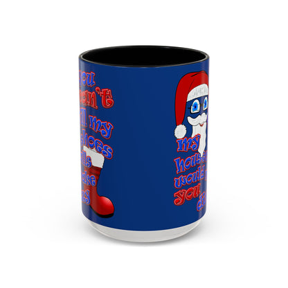 santa's shoes - Accent Mug (dark blue)