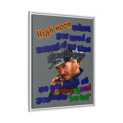 high noon - framed canvas art (dark grey)