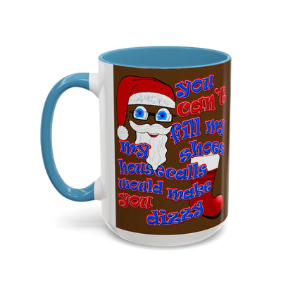 santa's shoes - Accent Mug (brown)