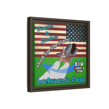 shoot for the stars - framed canvas art (green turf)