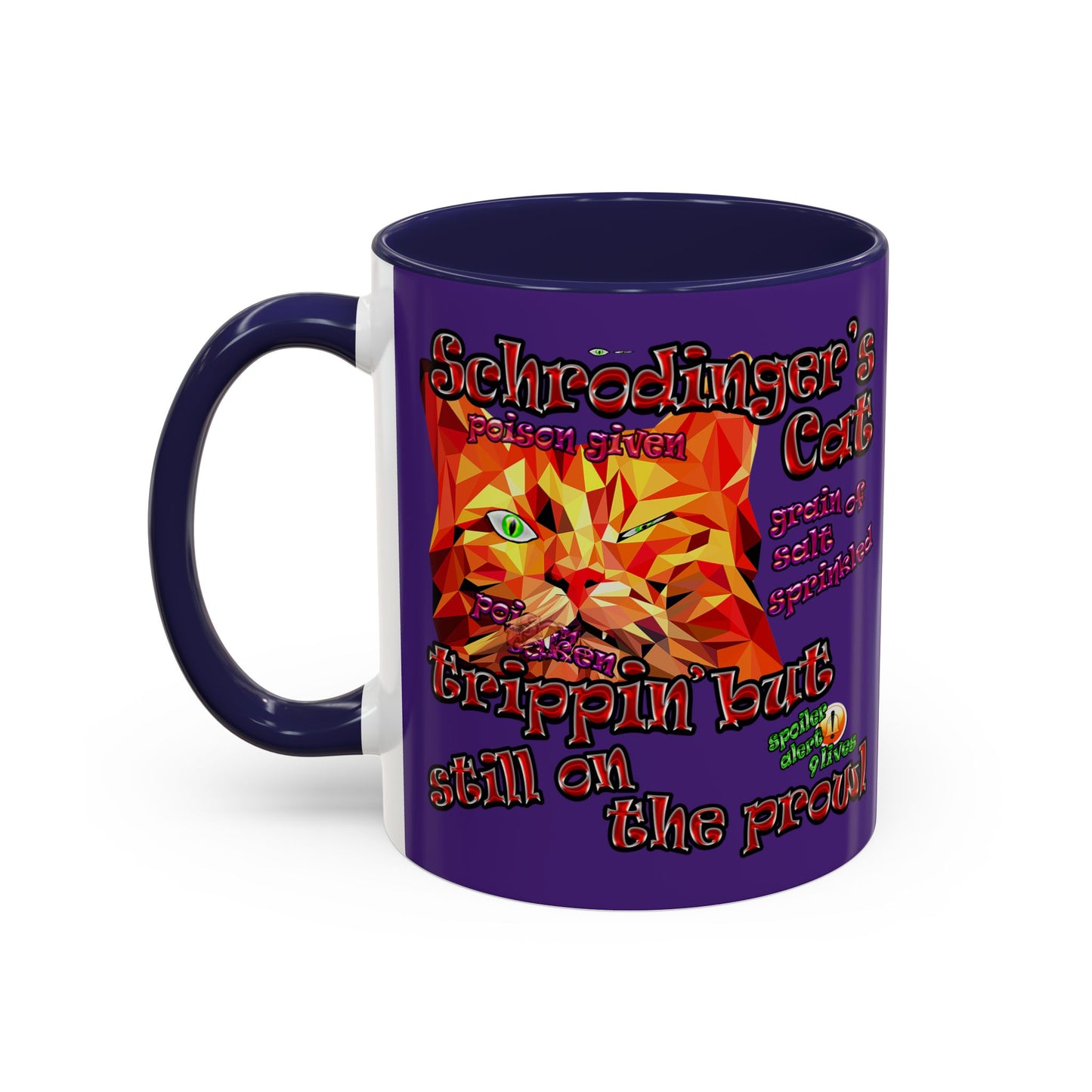 schrodinger's cat - Accent Mug (purple)