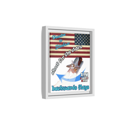 shoot for the stars - framed canvas art (white)