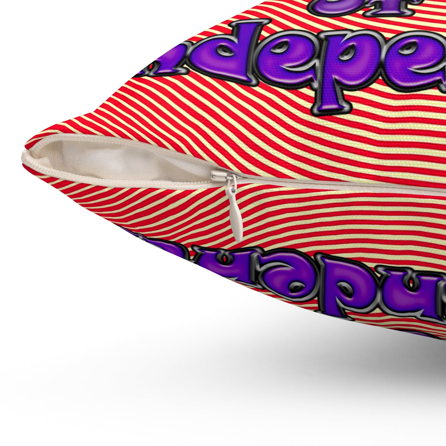 declaration of the independents - Spun Polyester Square Pillow - (yellow-orange wave)