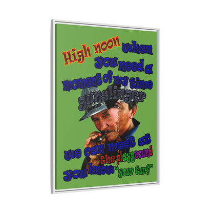 high noon - framed canvas art (green)