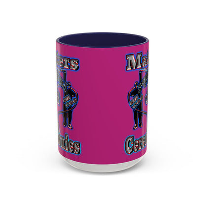 em cee squared - Accent Mug (pink)