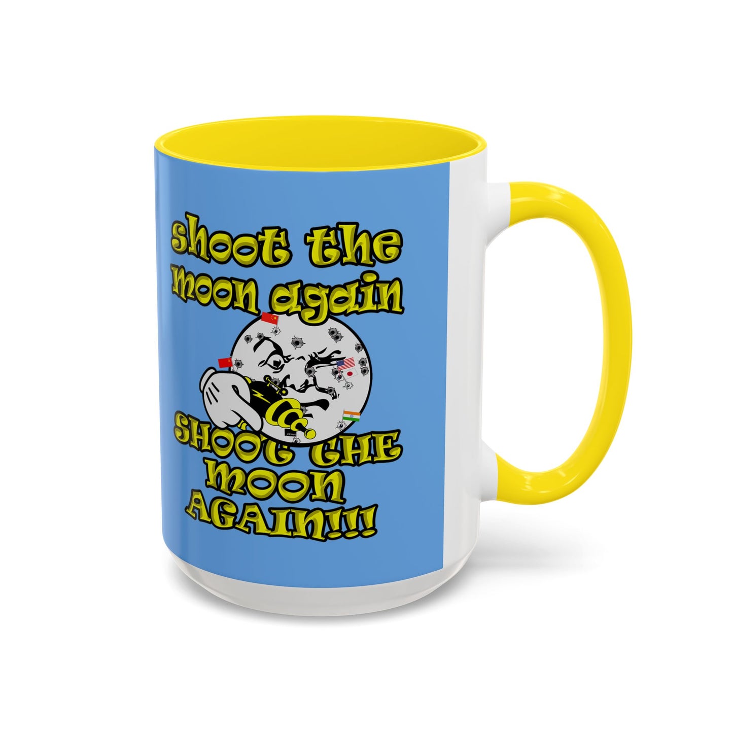 shoot the moon again - Accent Mug (light blue)
