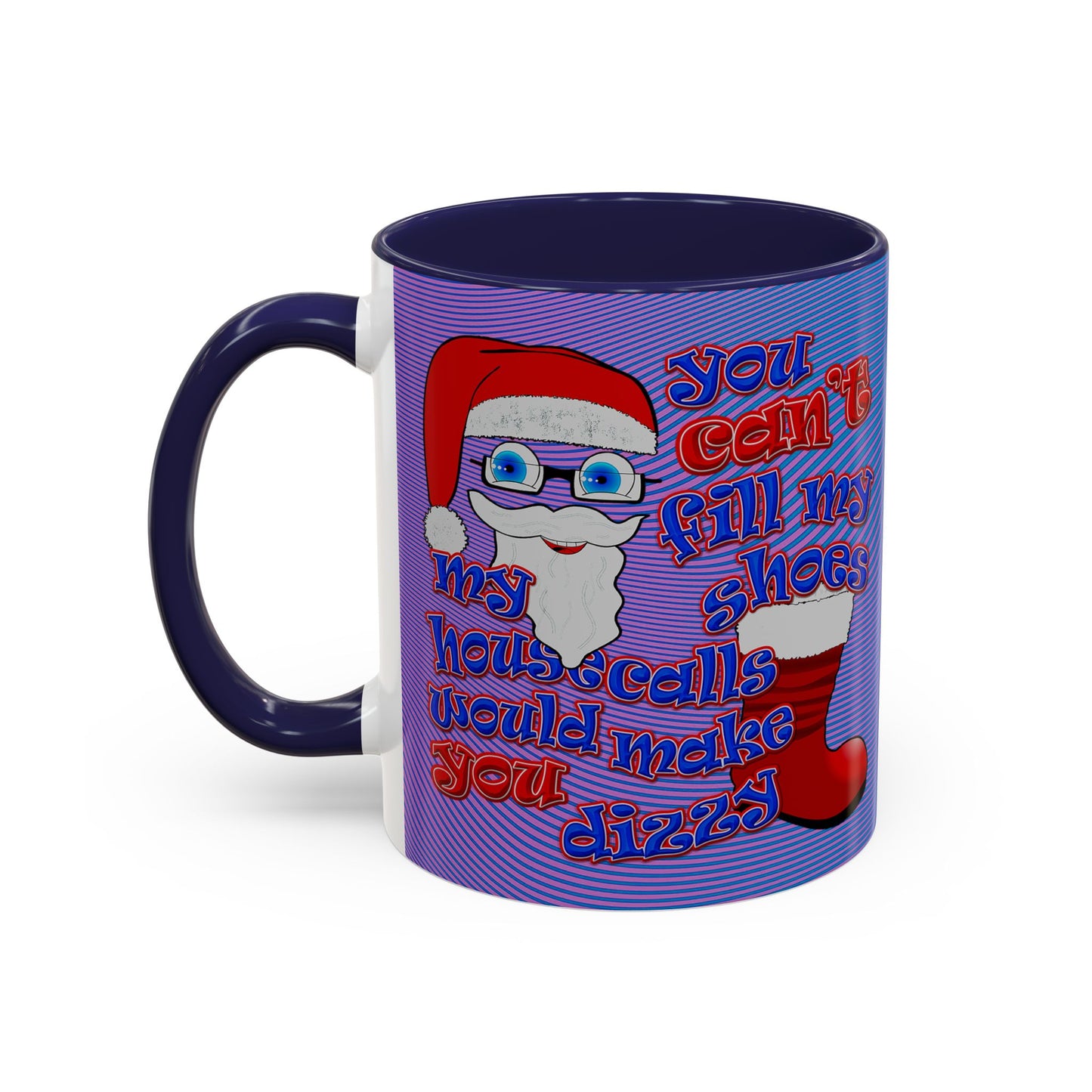 santa's shoes - Accent Mug (light blue-purple wave)