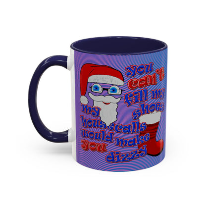 santa's shoes - Accent Mug (light blue-purple wave)