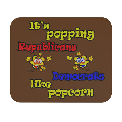 popping like popcorn - Mouse Pad (Rectangle) (brown)