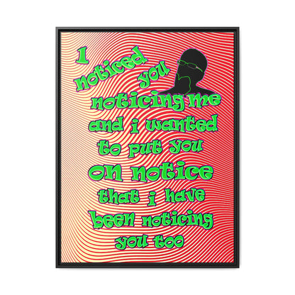 noticed you noticing - framed canvas art (yellow-orange wave)
