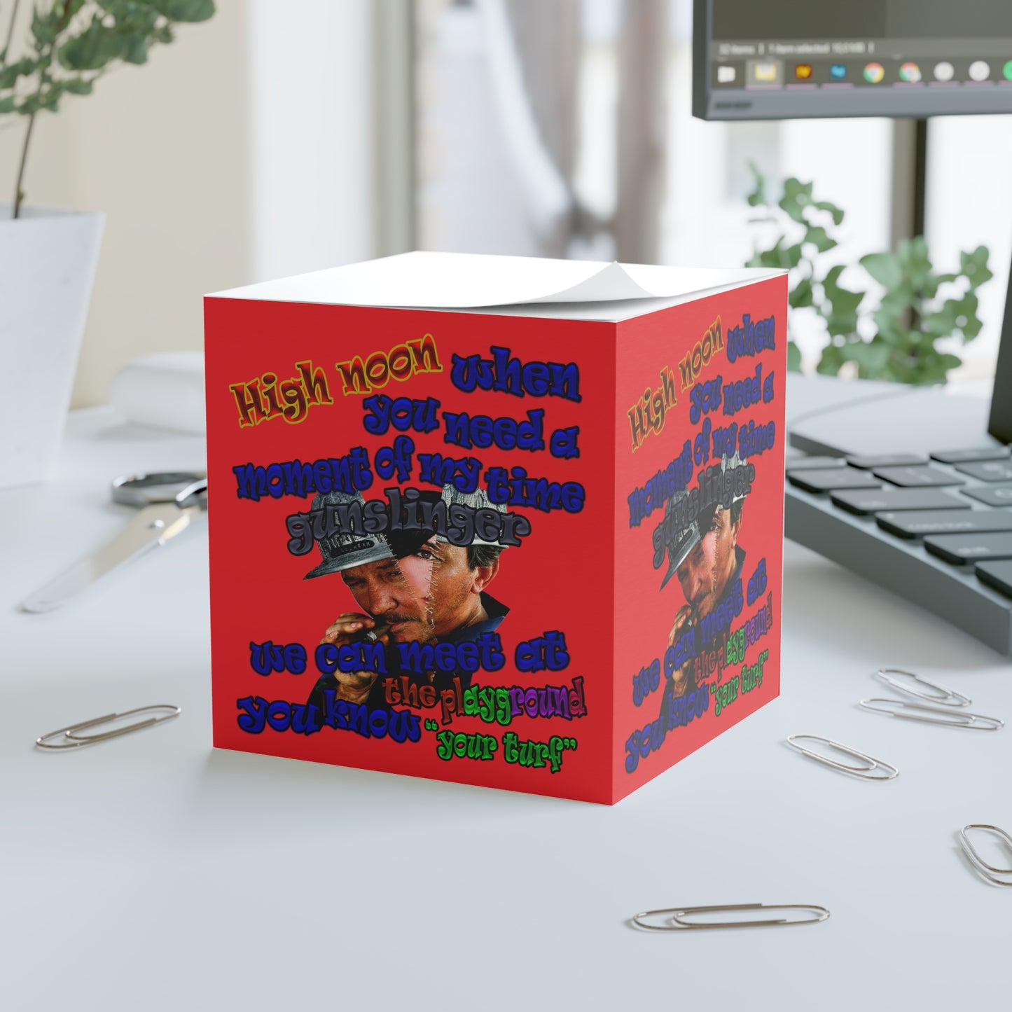 high noon - note cube (red)