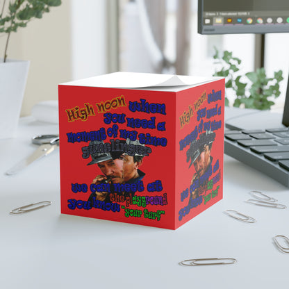high noon - note cube (red)