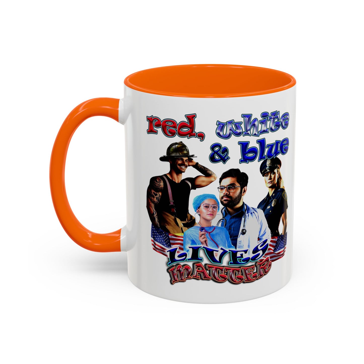 rw&b lives matter - Accent Mug (white)