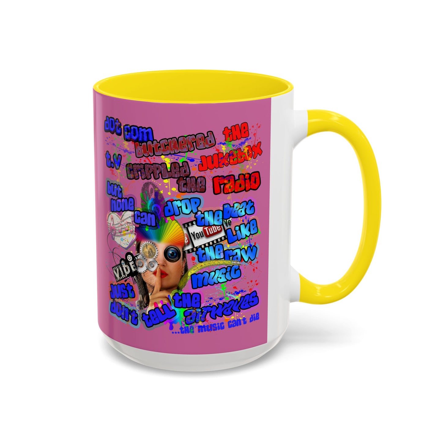 drop the beat - Accent Mug (light pink)