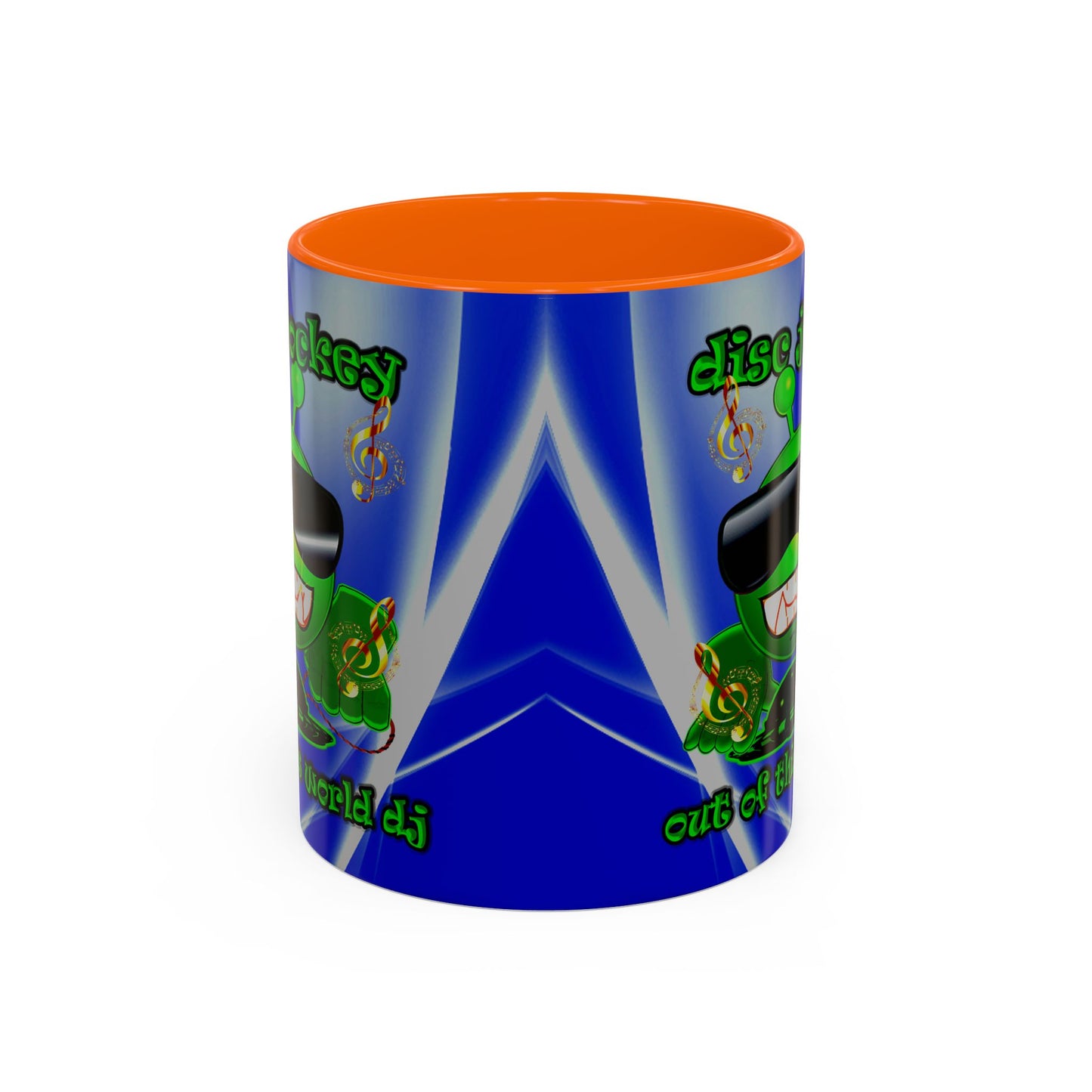 disc jockey - Accent Mug (blue-white wave)