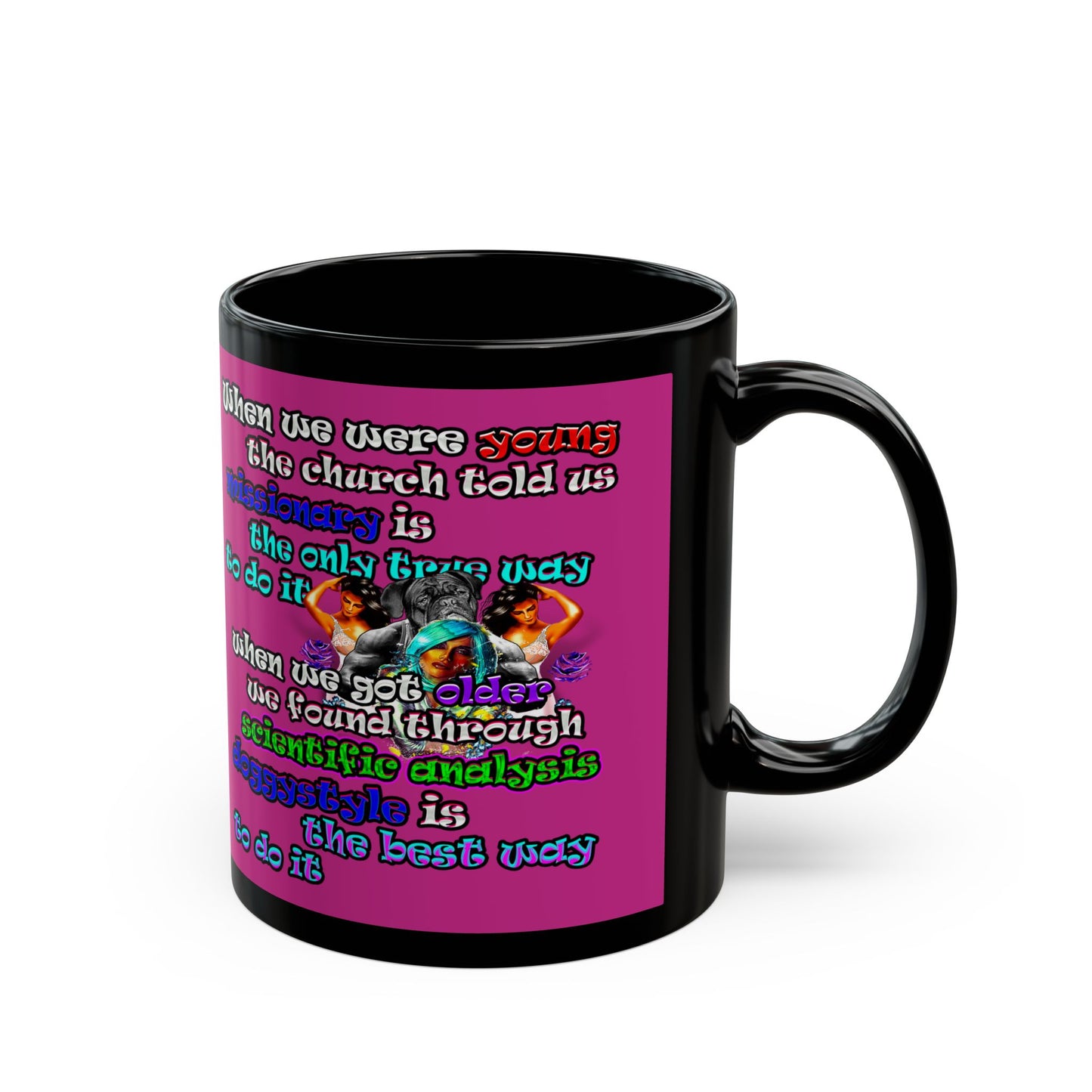 doggystyle - Black Mug (pink)