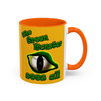 green monster - Accent Mug (yellow)