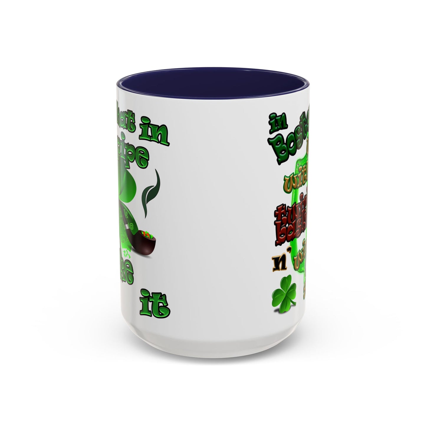 celtics logo - Accent Mug (white)
