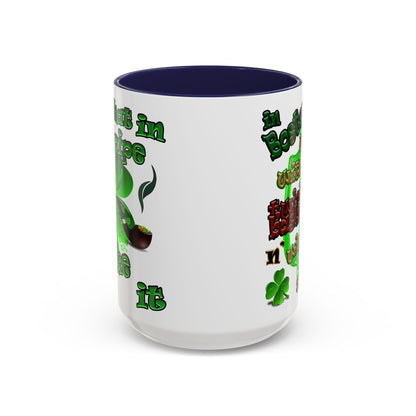 celtics logo - Accent Mug (white)