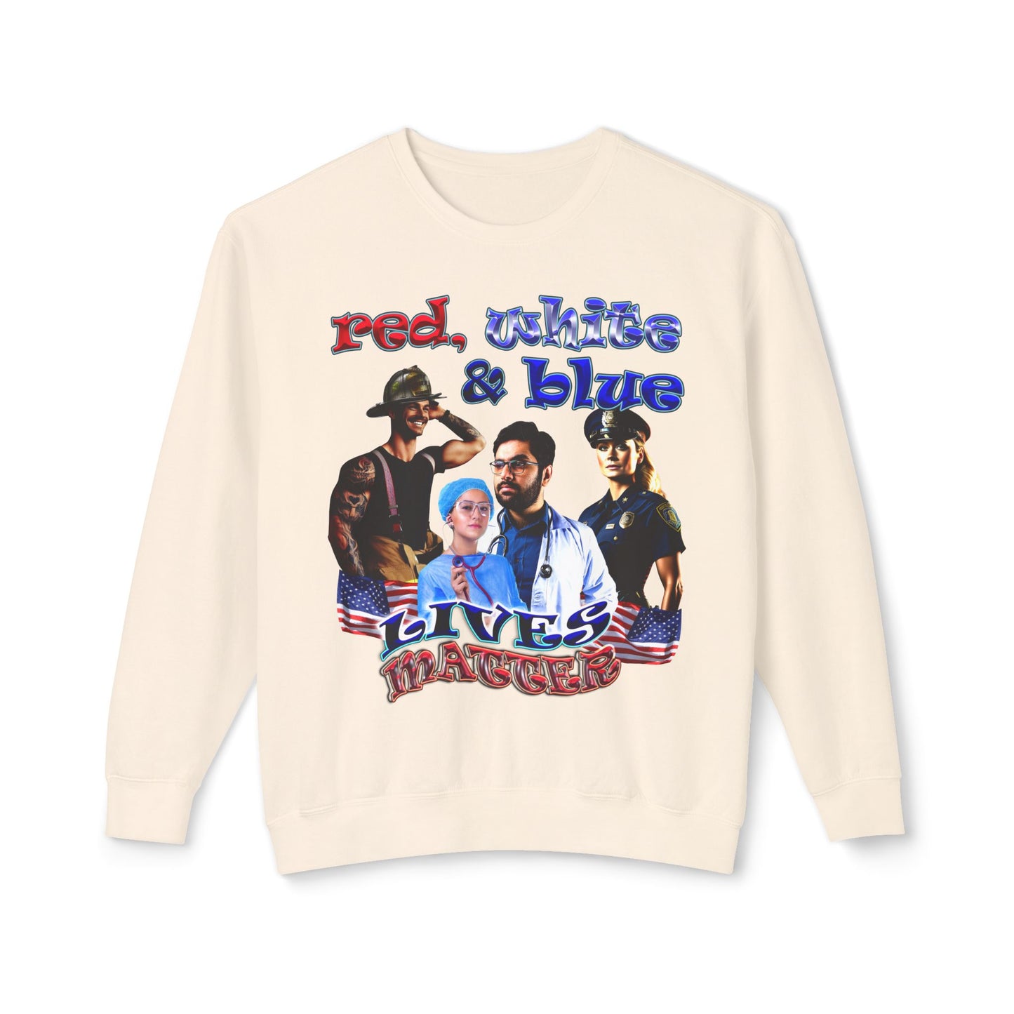 rw&b lives matter - Unisex Lightweight Crewneck Sweatshirt
