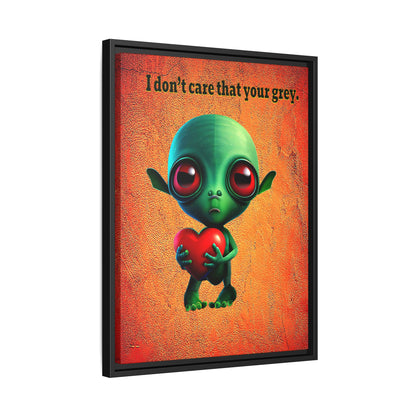 I don't care that your grey - framed canvas art (burnt orange)