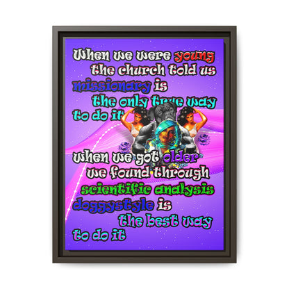 doggystyle - framed canvas art (purple-pink wave)