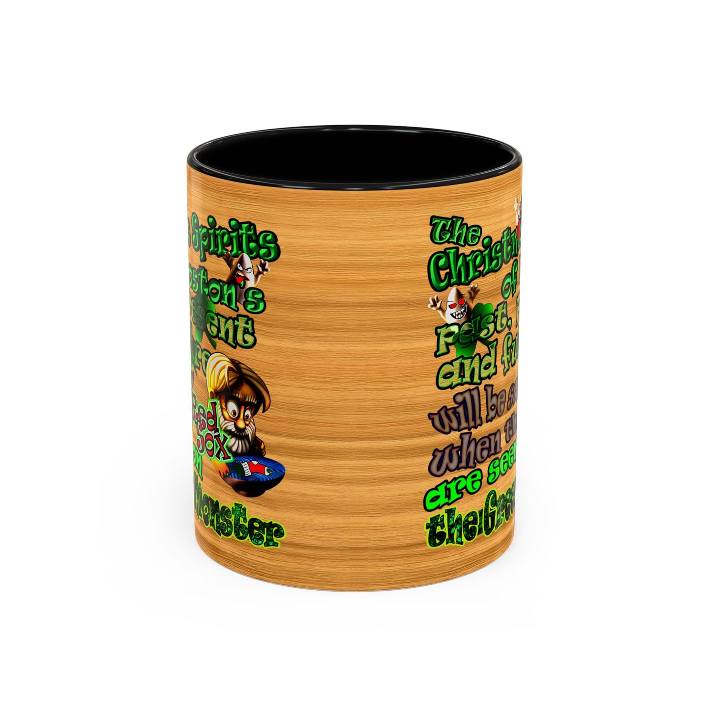 christmas spirits of boston - Accent Mug (butterscotch wood finish)